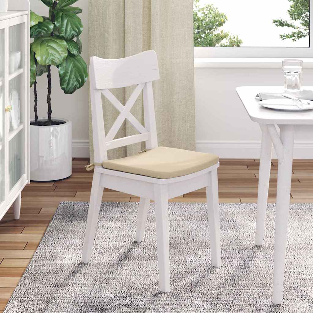 Jastučići za sjedenje 4 pcs Krema 40 x 40 x 3 cm