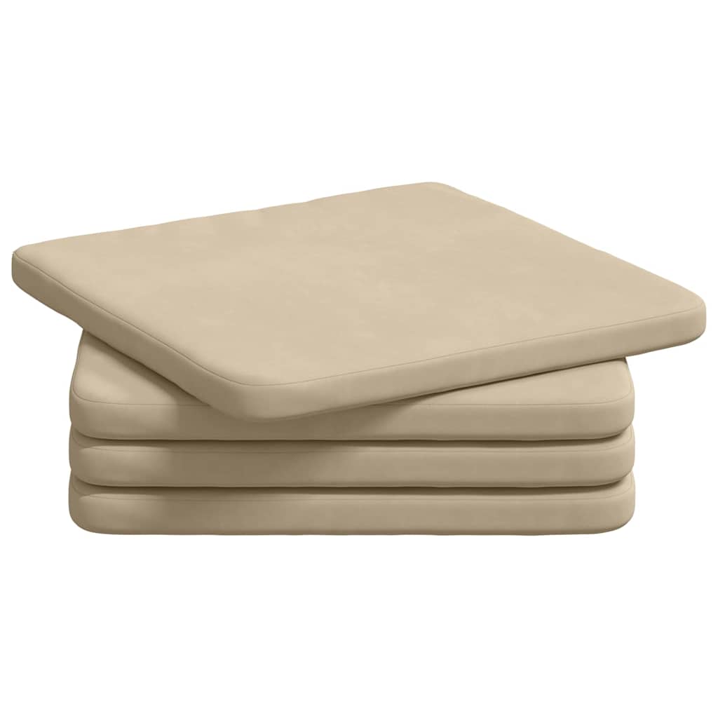 Jastučići za sjedenje 4 pcs Krema 40 x 40 x 3 cm