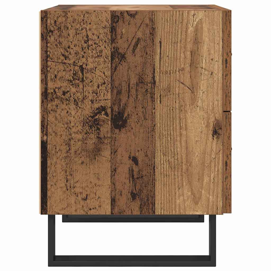 Noćni ormar 2 pcs Stari drvo i crna 40 x 35 x 47,5 cm