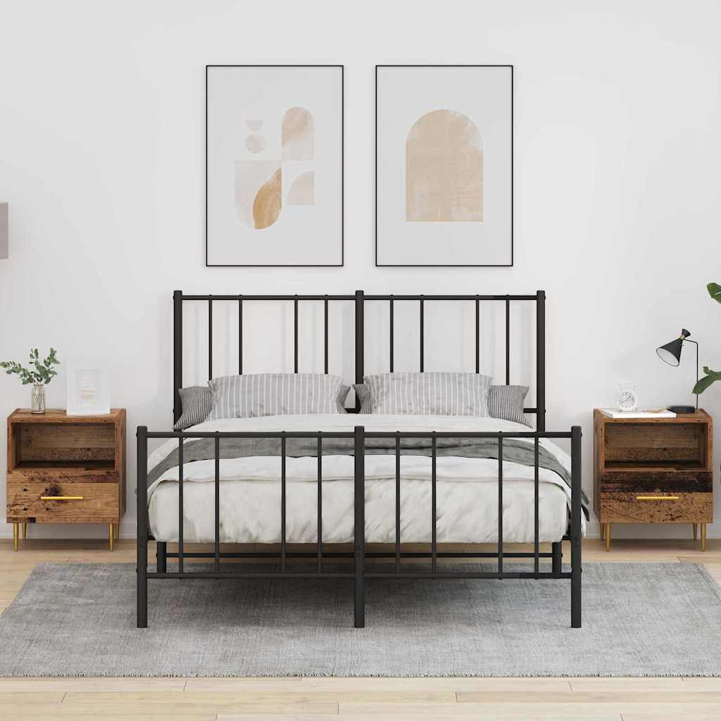 Noćni ormarić s ladicama 2 pcs Staro drvo 40 x 35 x 47,5 cm