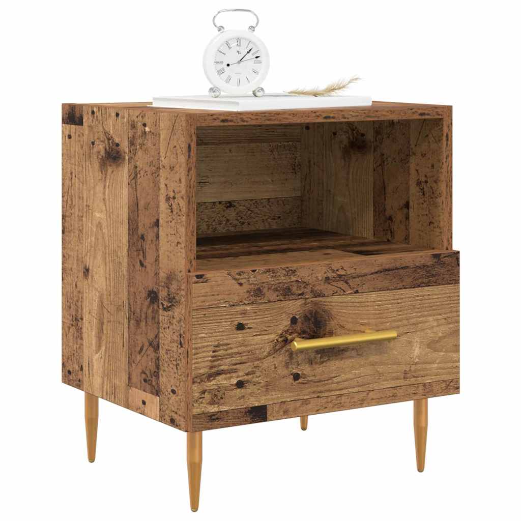 Noćni ormarić s ladicama 2 pcs Staro drvo 40 x 35 x 47,5 cm