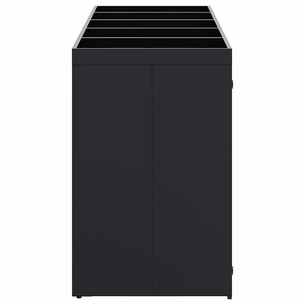 Skladištenje kanti za 5 kanti Crna 340 x 77,5 x 121,5 cm