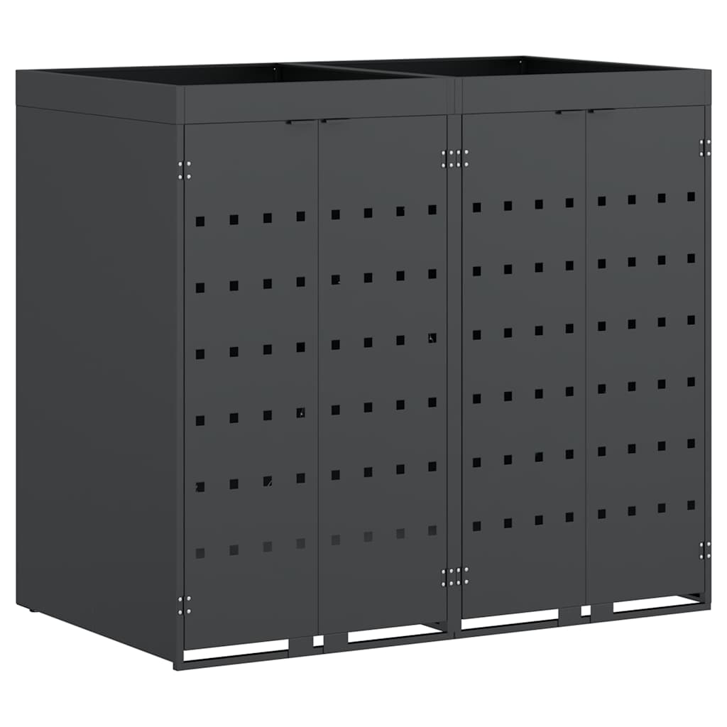 Skladištenje kanti za 2 kante Antracit 136 x 77,5 x 121,5 cm