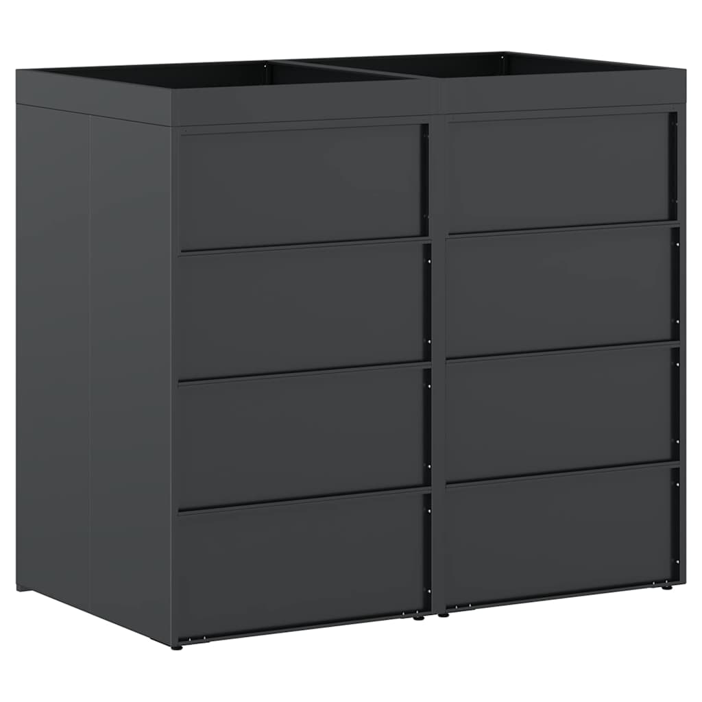 Skladištenje kanti za 2 kante Antracit 136 x 77,5 x 121,5 cm