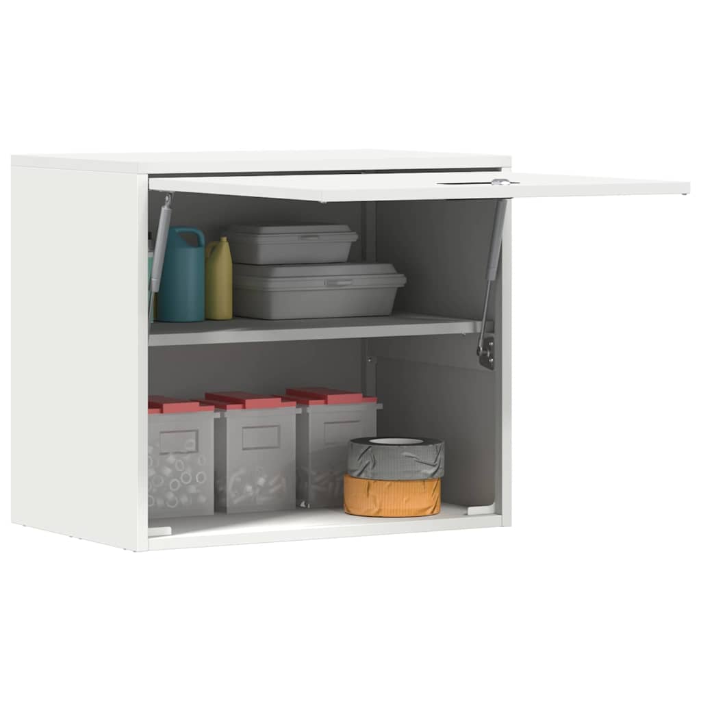 Ormar za zid u garaži Bijelo 60 x 40 x 53 cm Čelik s prahom