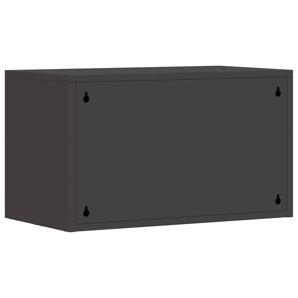 Ormar za zid u garaži Crna 60 x 33 x 35 cm Čelik s prahom