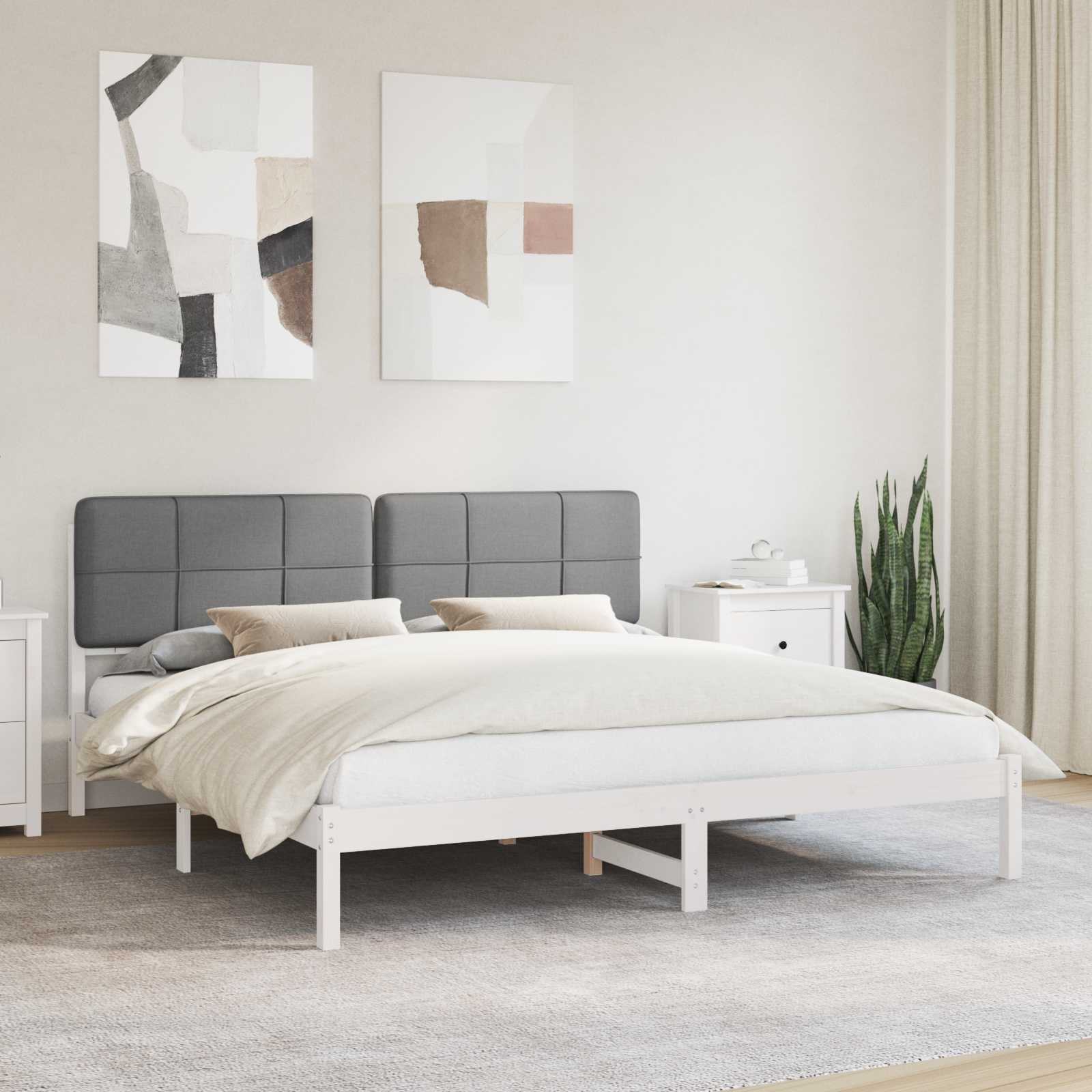 Krevetni okvir s tapiciranim uzglavljem Crna 120 x 200 cm