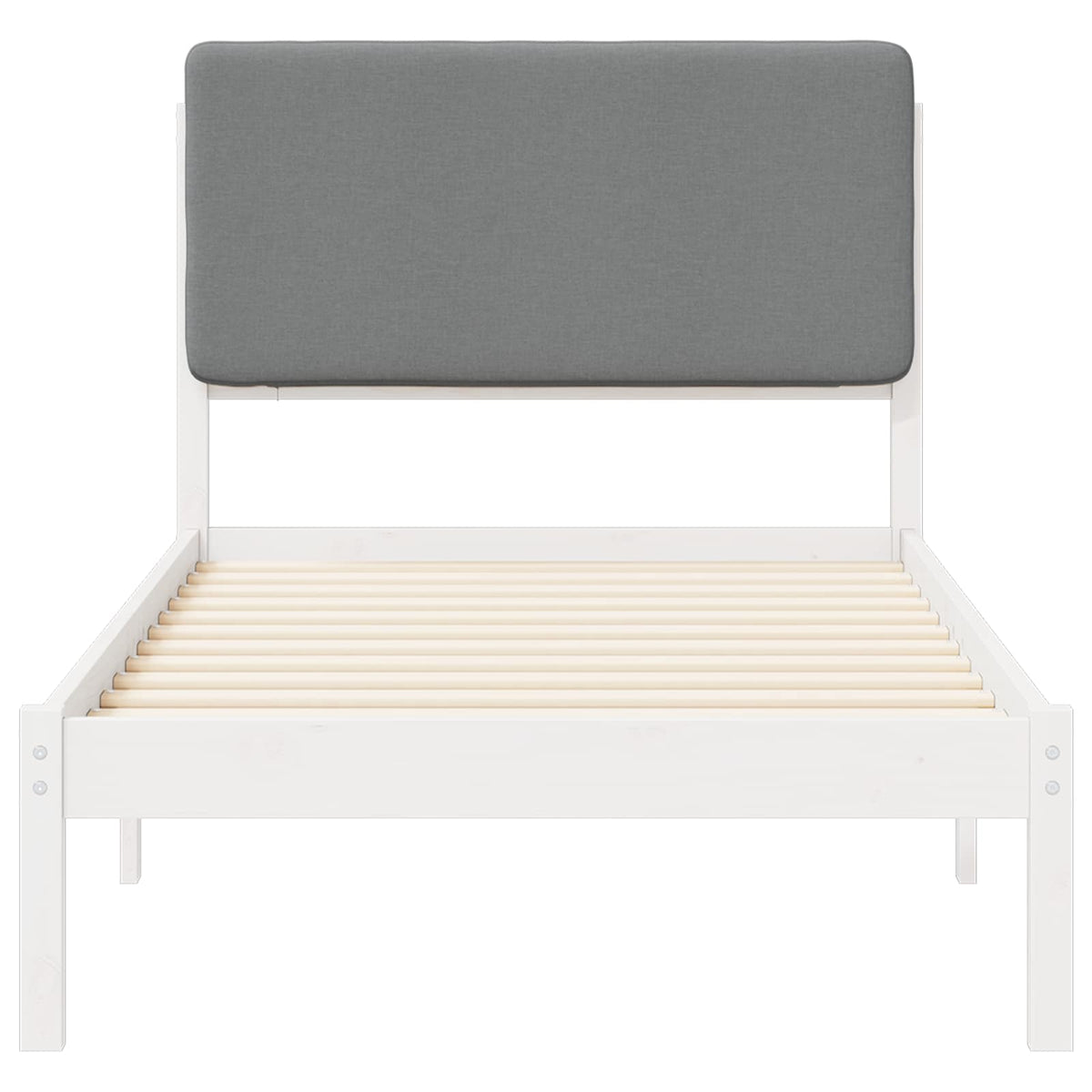 Krevetni okvir s tapiciranim uzglavljem Svijetlo siva Svjetlosiva 205.5 x 95.5 x 84.5 cm