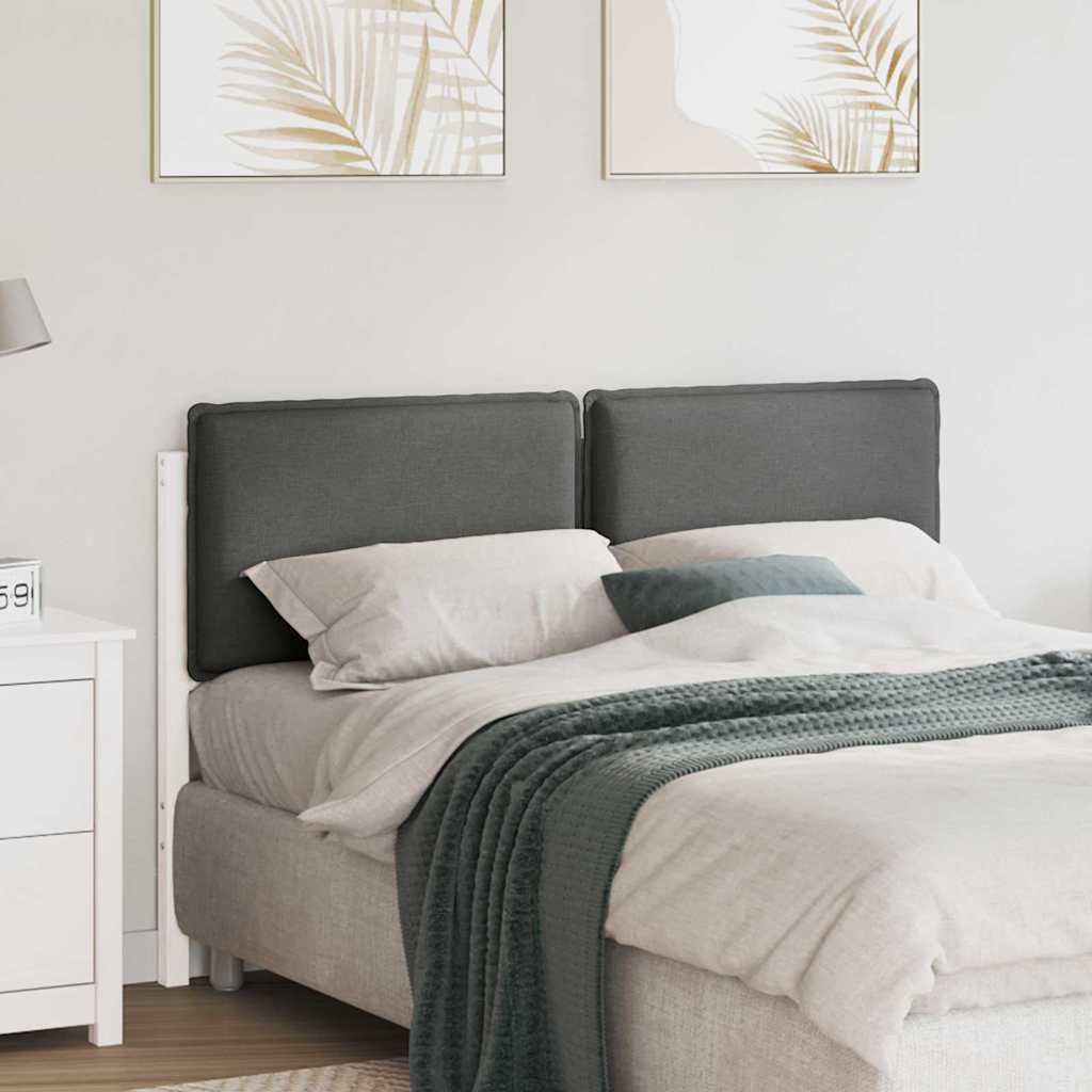 Tapecirani uzglavlje s uzglavljem Bijela i svijetlo siva 160 cm