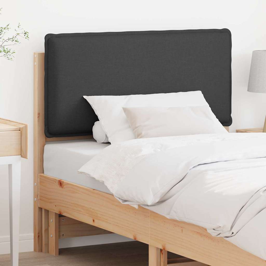Tapecirani uzglavlje s uzglavljem Prirodna i tamno siva 90 cm