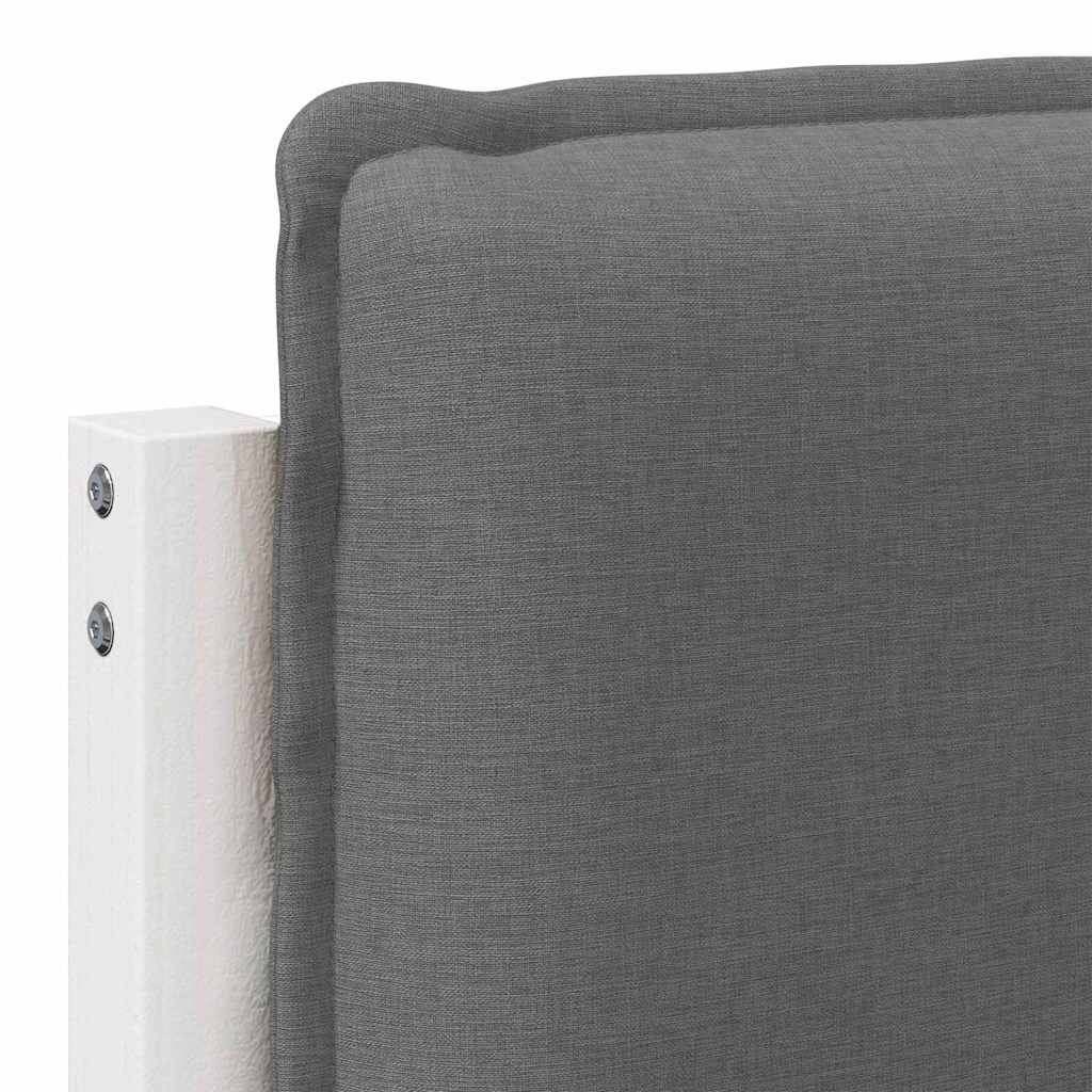 Tapecirani uzglavlje s uzglavljem Bijela i svijetlo siva 80 cm