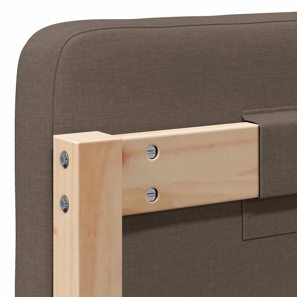 Tapecirani uzglavlje Smeđa i taupe 200 cm Čvrsto borovo drvo