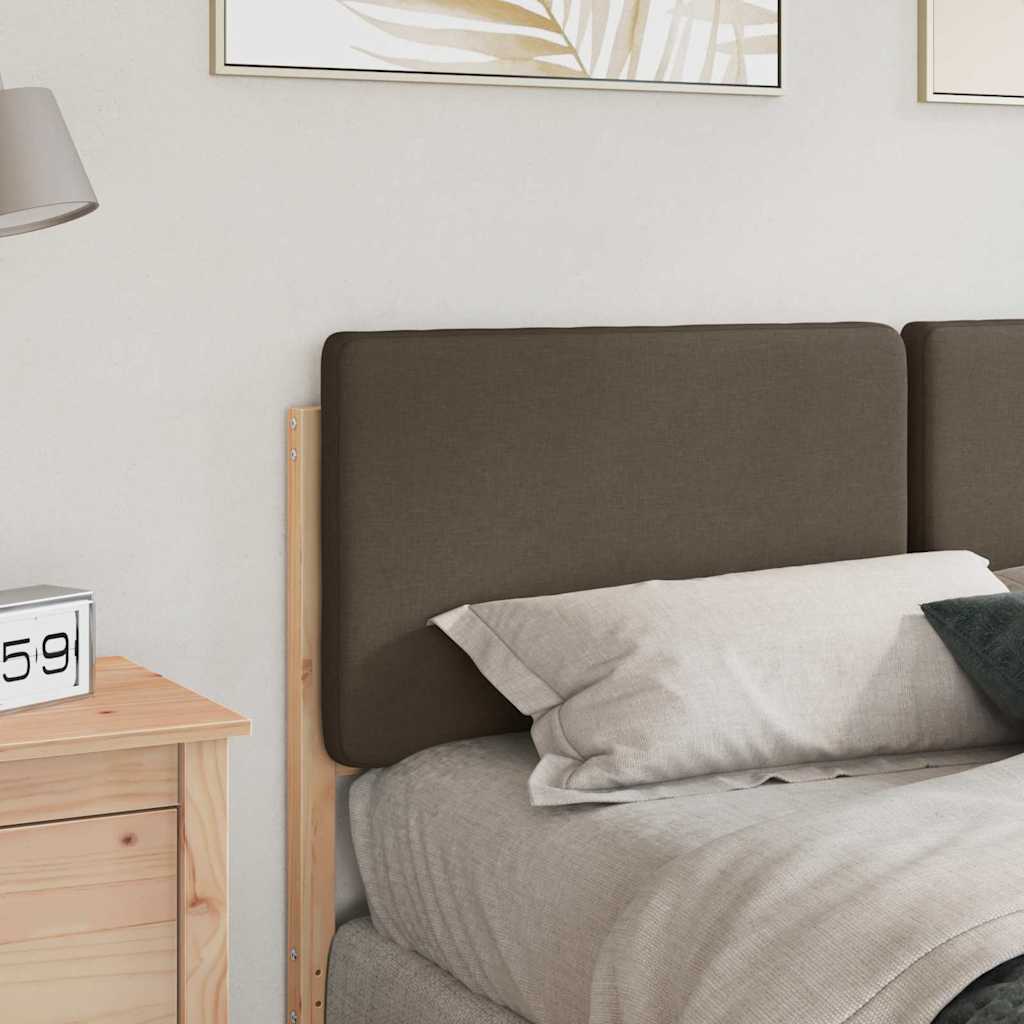 Tapecirani uzglavlje Smeđa i taupe 120 cm Čvrsto borovo drvo