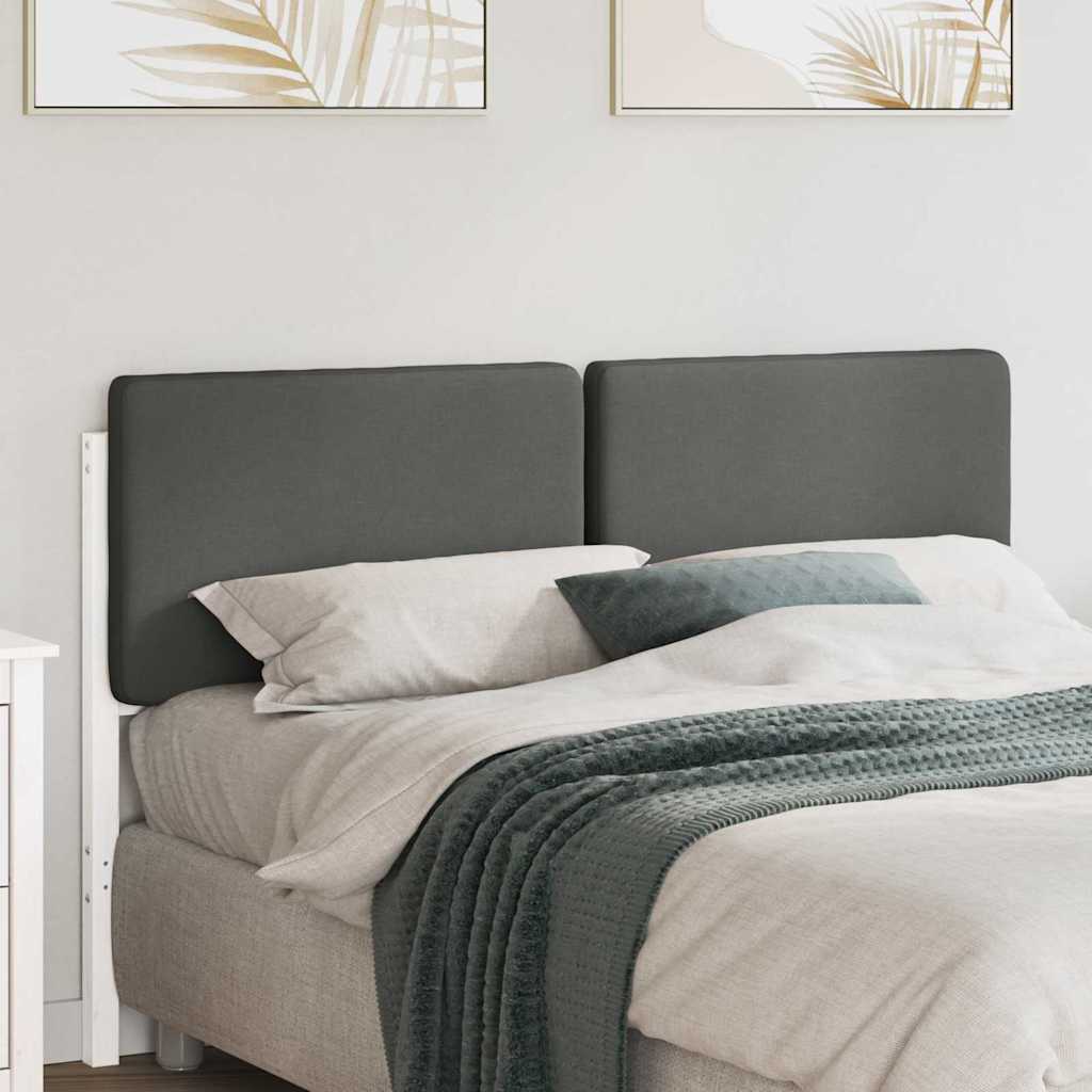 Tapecirani uzglavlje s uzglavljem Bijela i svijetlo siva 120 cm