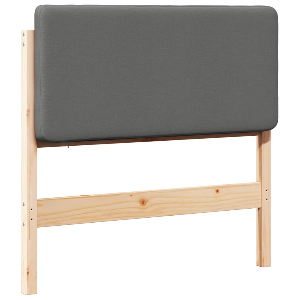 Tapecirani uzglavlje s uzglavljem Smeđa i svijetlosiva 80 cm