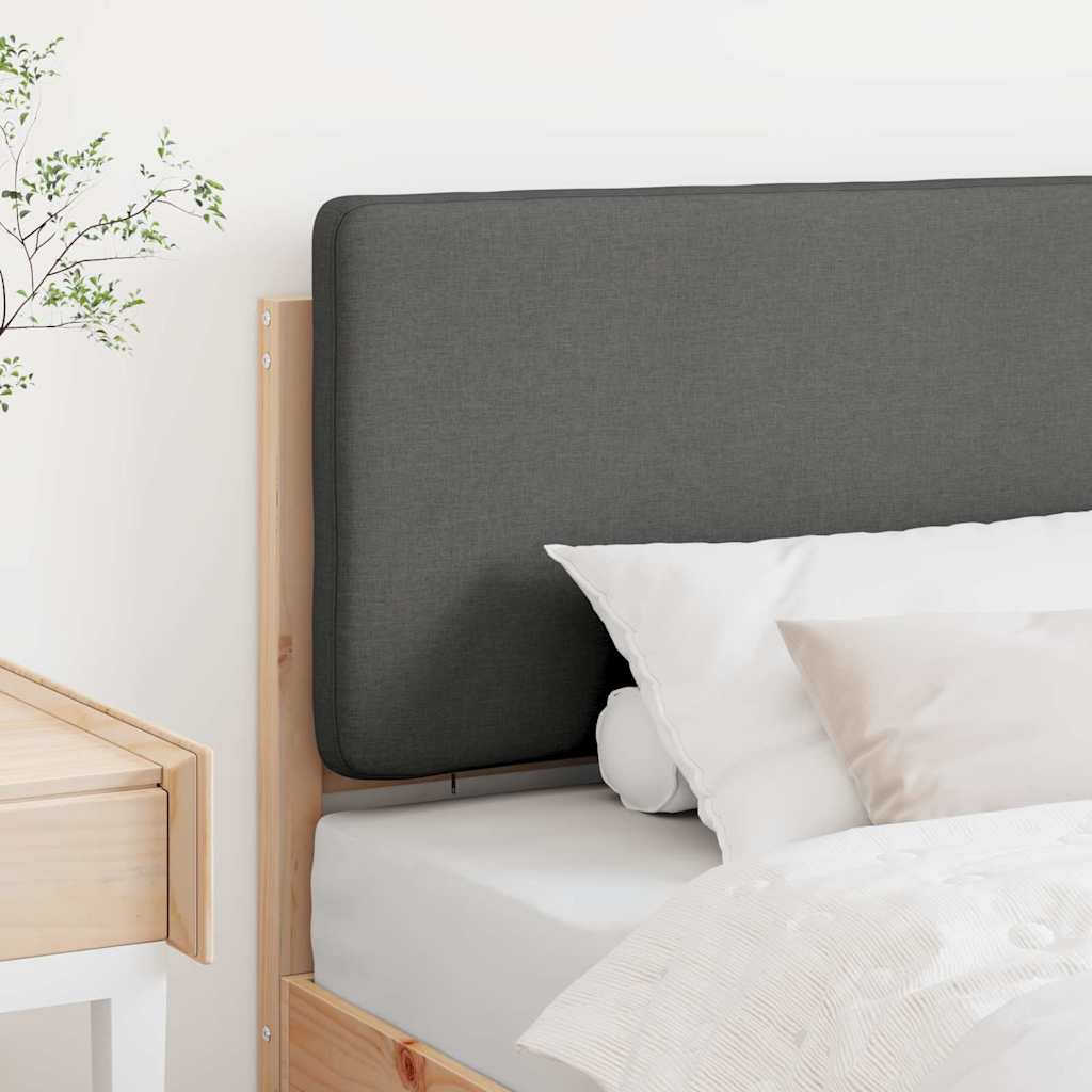Tapecirani uzglavlje s uzglavljem Smeđa i svijetlosiva 75 cm