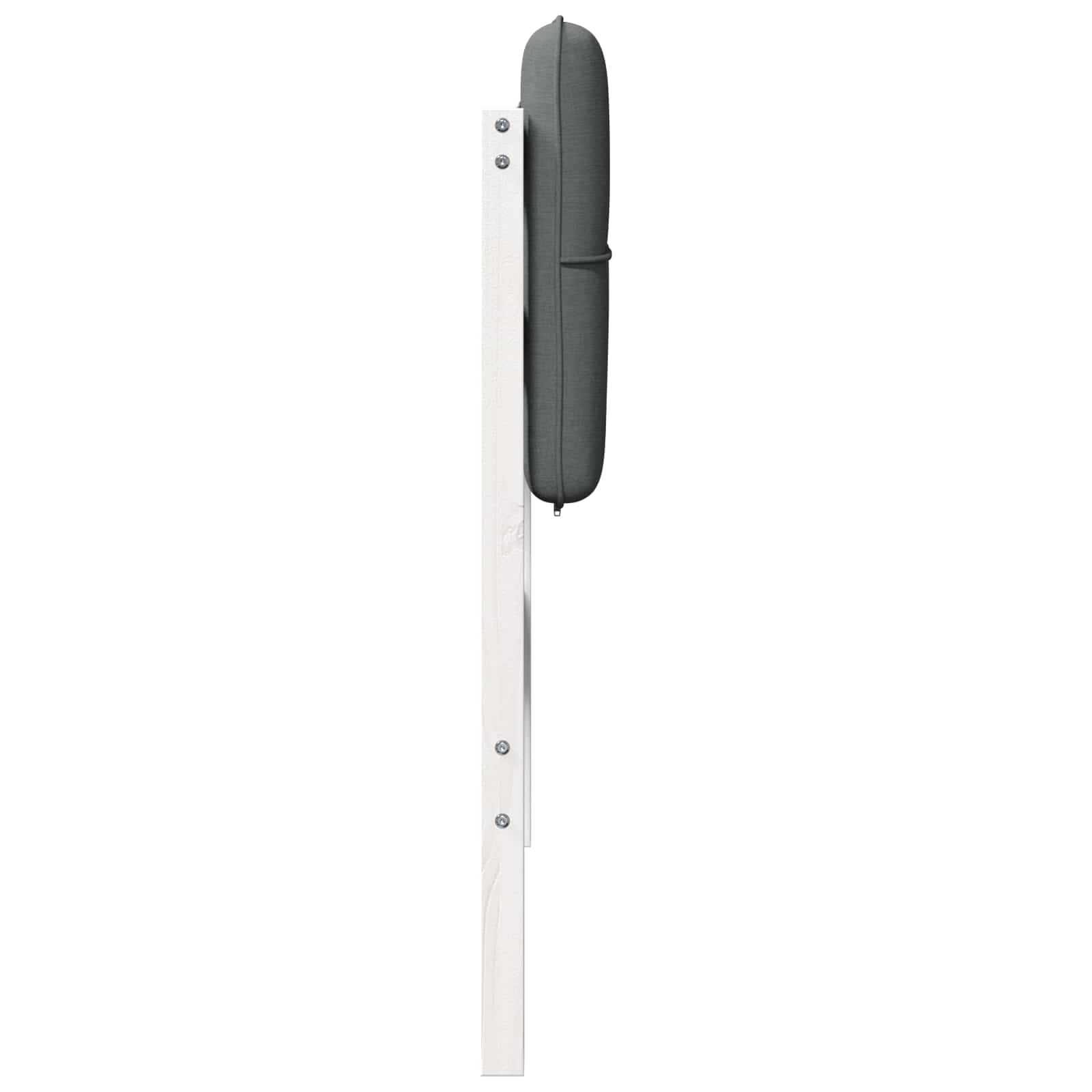 Tapecirani uzglavlje s uzglavljem Bijela i svijetlo siva 80 cm