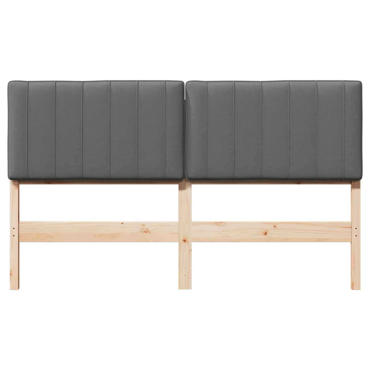 Tapecirani uzglavlje s uzglavljem Smeđa i svijetlosiva 150 cm