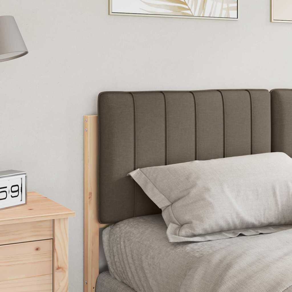 Tapecirani uzglavlje Smeđa i taupe 140 cm Čvrsto borovo drvo
