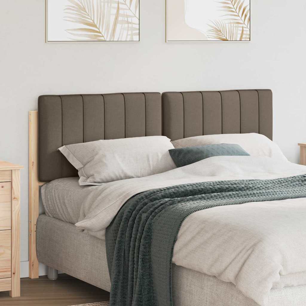 Tapecirani uzglavlje Smeđa i taupe 140 cm Čvrsto borovo drvo