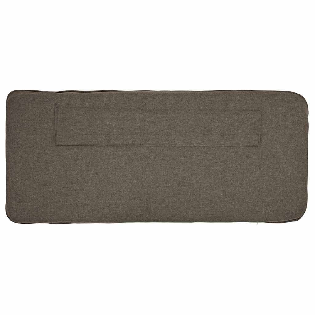 Tapecirani uzglavlje Smeđa i taupe 135 cm Čvrsto borovo drvo