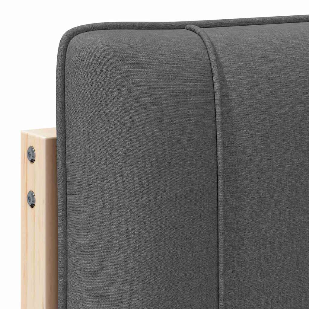 Tapecirani uzglavlje s uzglavljem Smeđa i tamno siva 90 cm