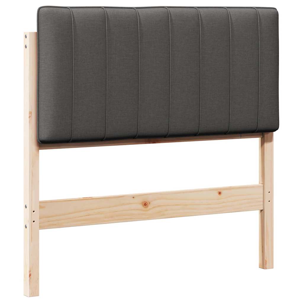 Tapecirani uzglavlje s uzglavljem Smeđa i tamno siva 90 cm