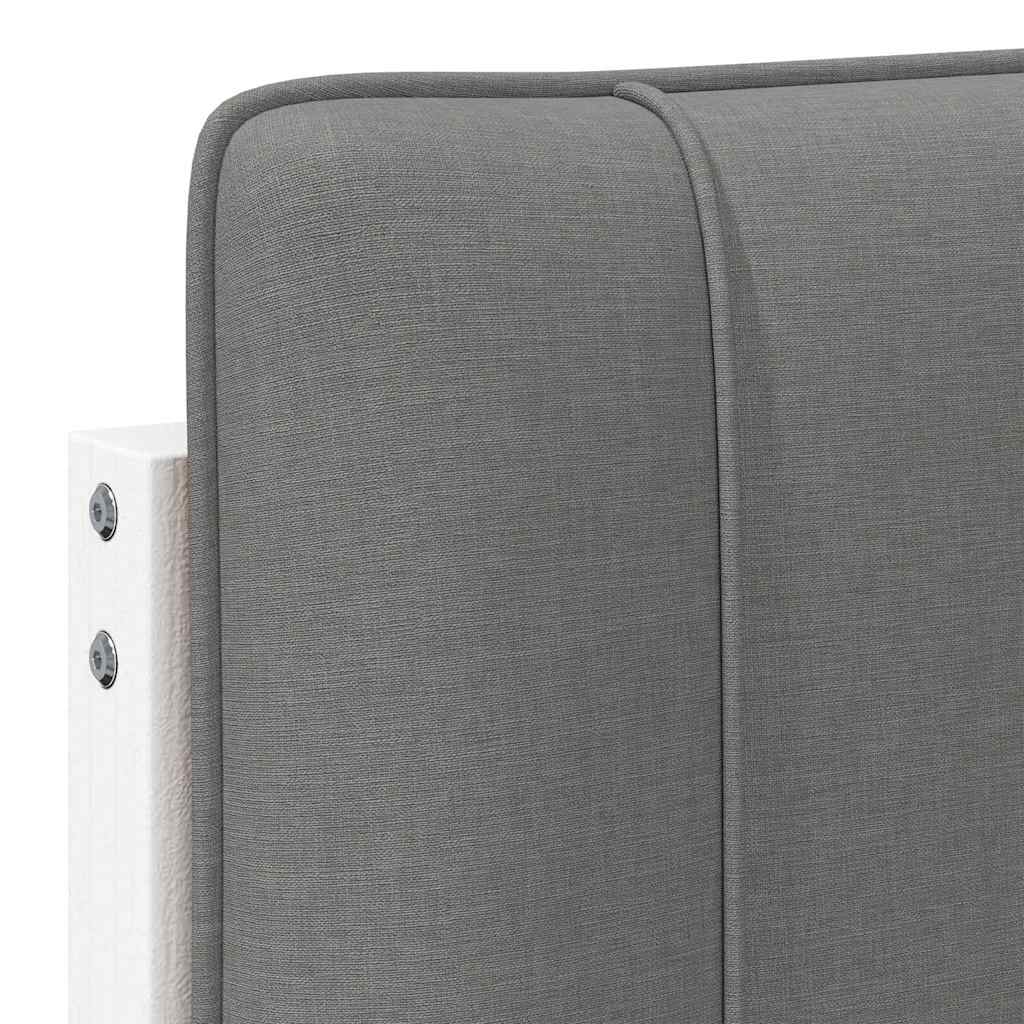 Tapecirani uzglavlje s uzglavljem Bijela i svijetlo siva 80 cm