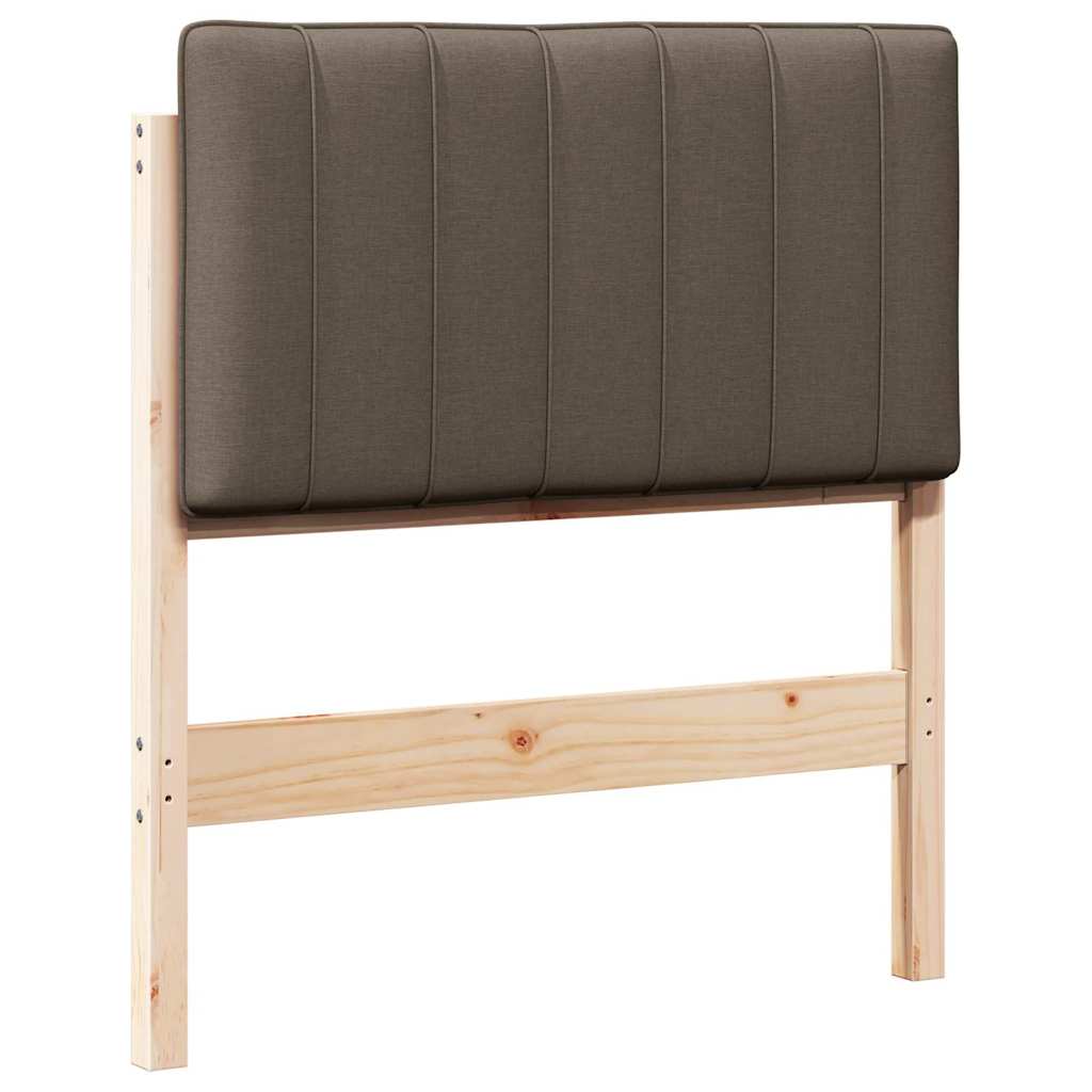Tapecirani uzglavlje Smeđa i taupe 75 cm Čvrsto borovo drvo