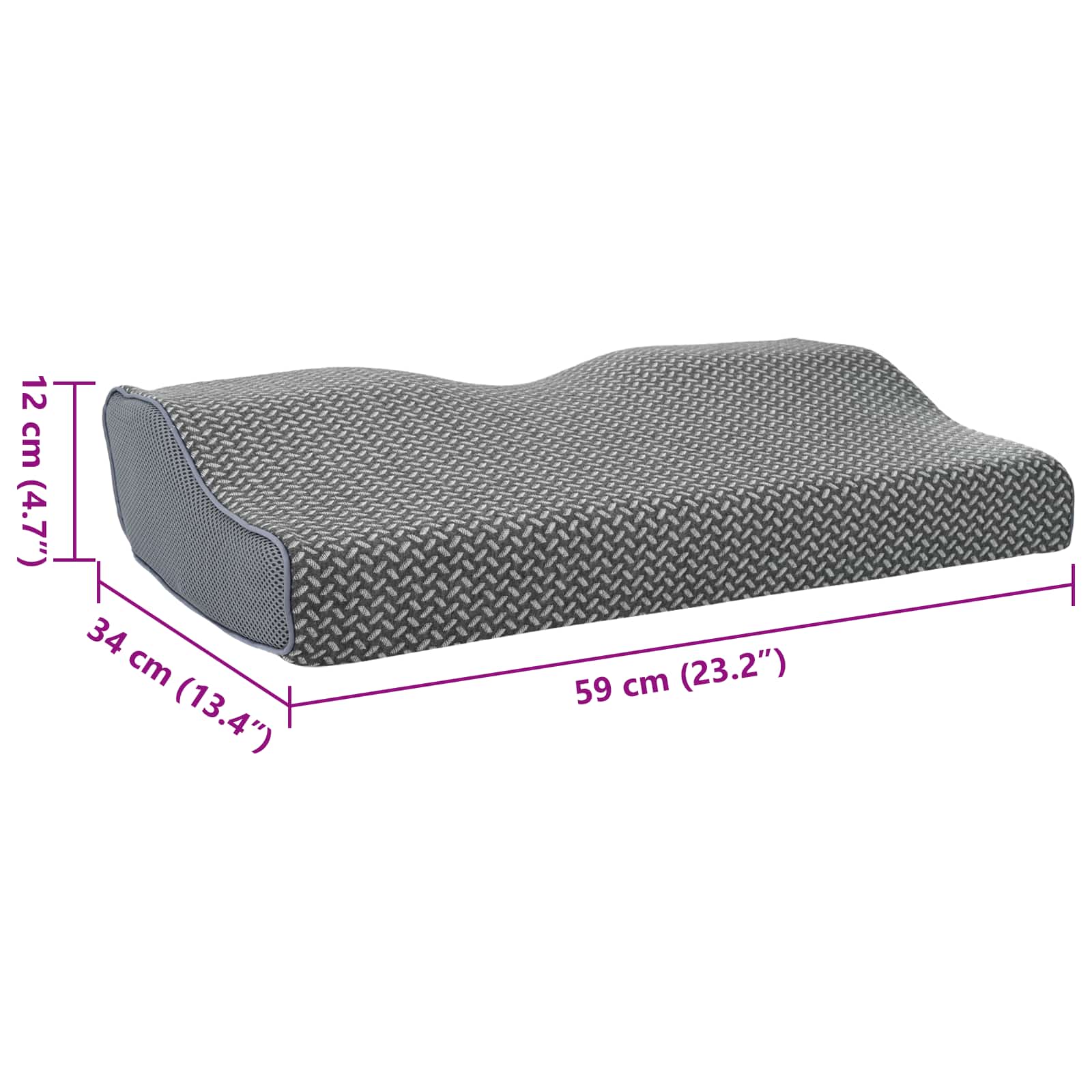 Jastuk s jastukom Siva 60 x 34 x 11 cm Poliester