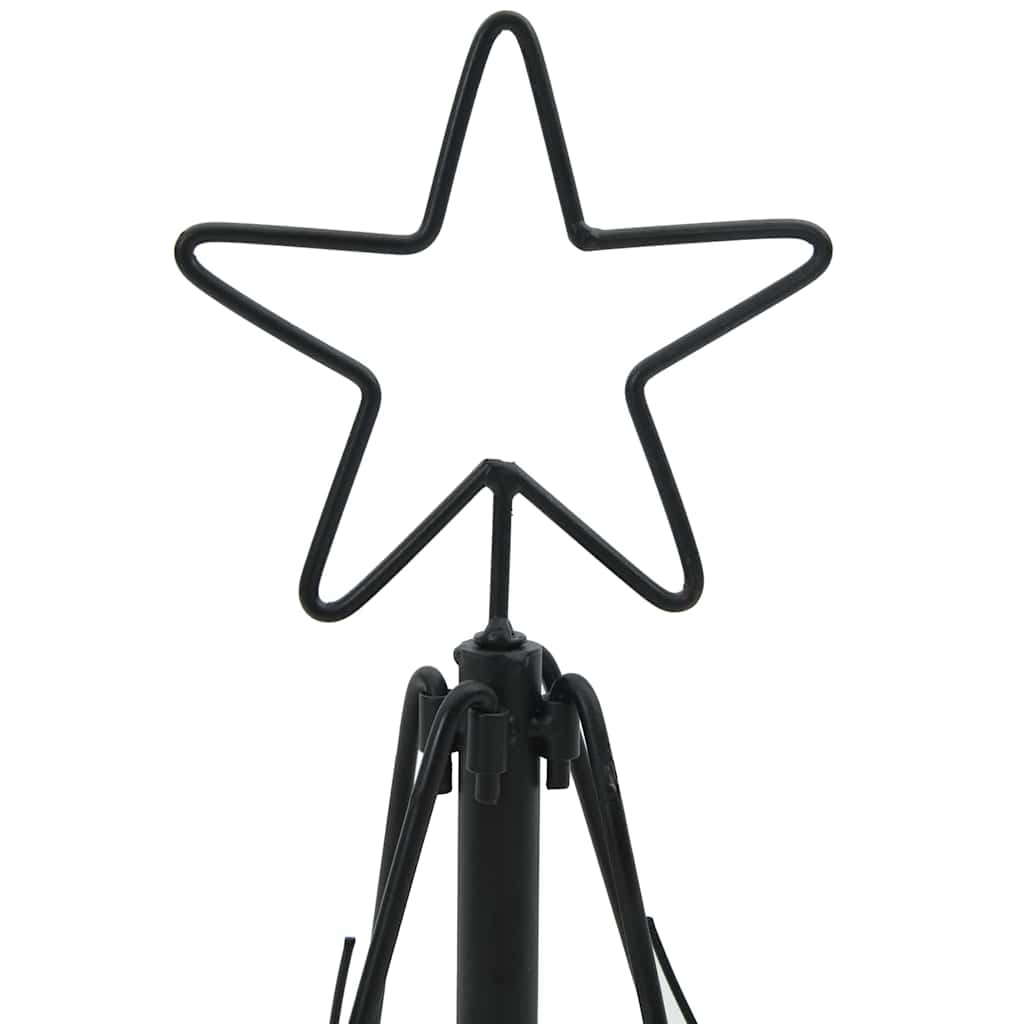 Božićno drvo u obliku čunja s stalakom Crna 60 cm Čelik
