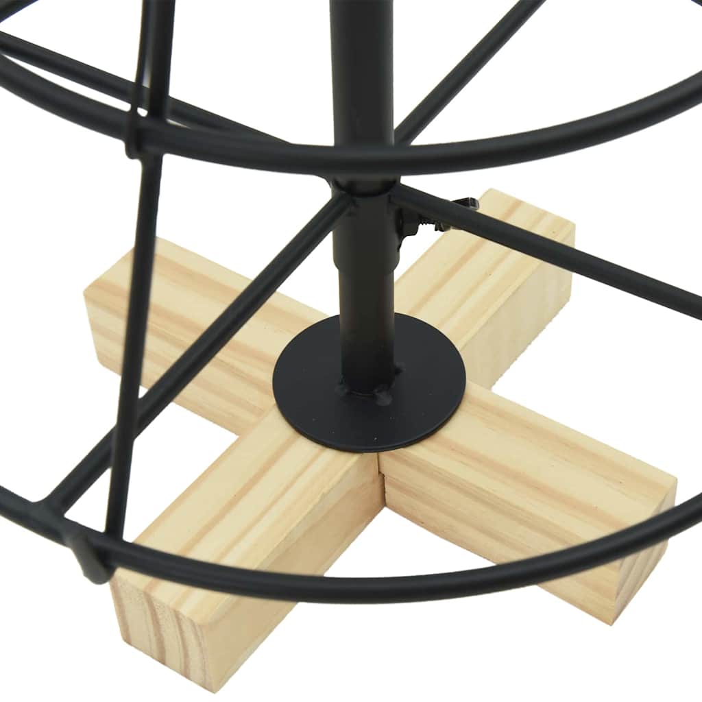Božićno drvo u obliku čunja s stalakom Crna 60 cm Čelik