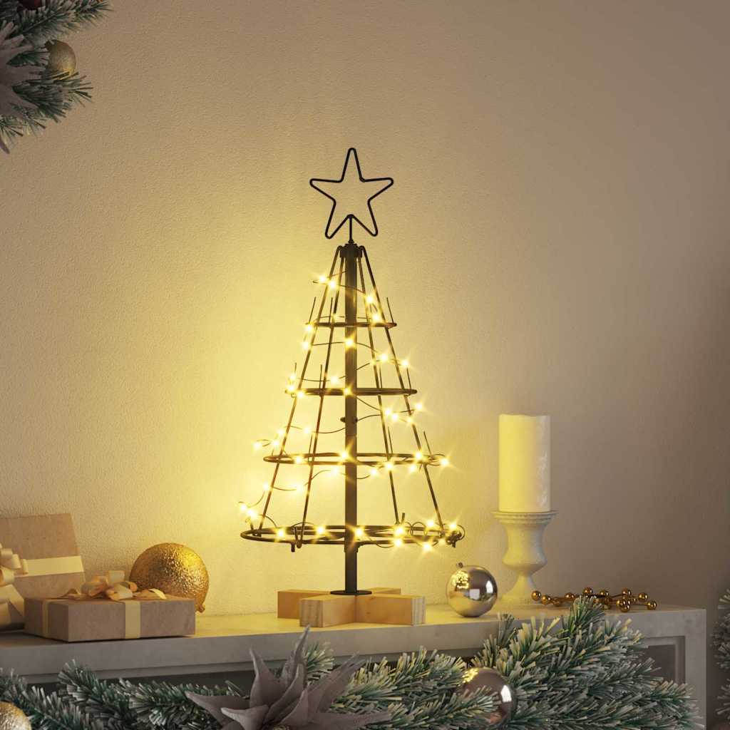 Božićno drvo u obliku čunja s stalakom Crna 60 cm Čelik