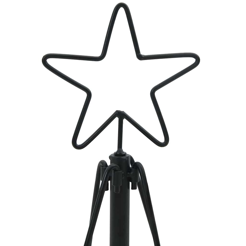 Božićno drvo u obliku čunja s stalakom Crna 126 cm Čelik