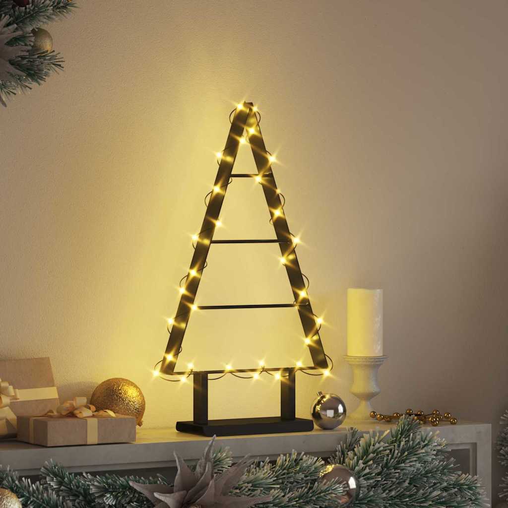 Metalna božićna jelka s stalakom Crna 60 cm Čelik