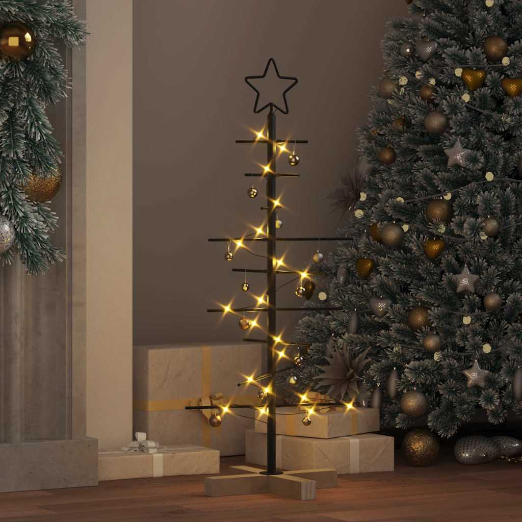 Metalna božićna jelka Crna 89 cm Čelik s praškastim premazom