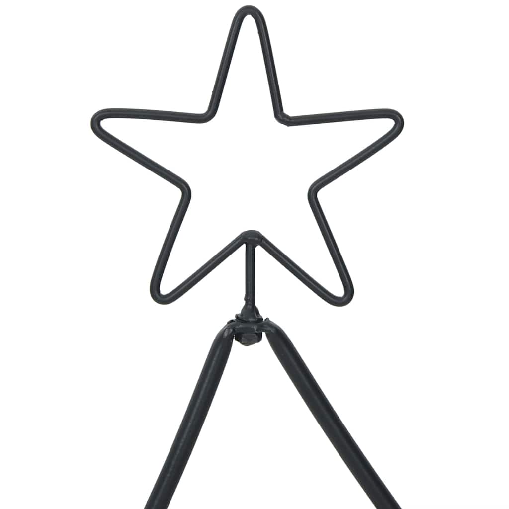 Metalna božićna jelka s stalakom Crna 125 cm Čelik