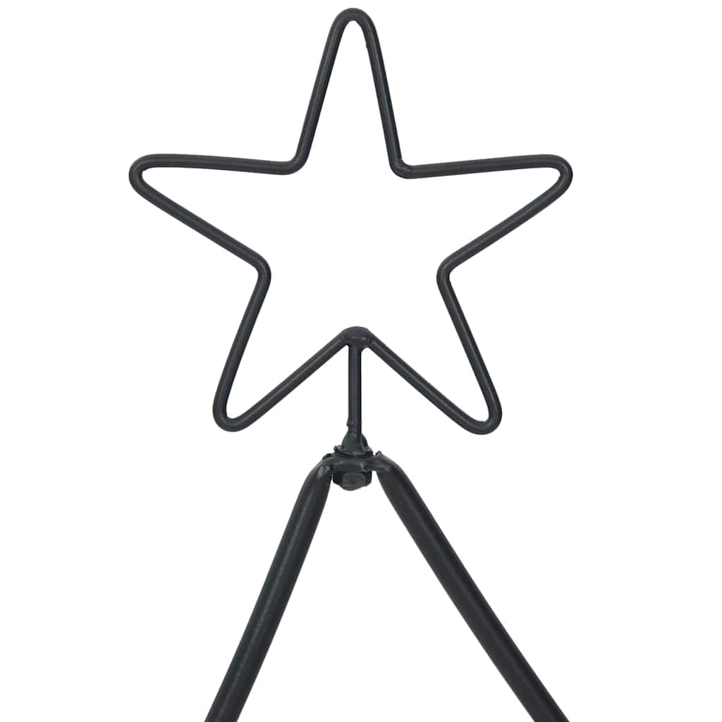 Metalna božićna jelka s stalakom Crna 150 cm Čelik