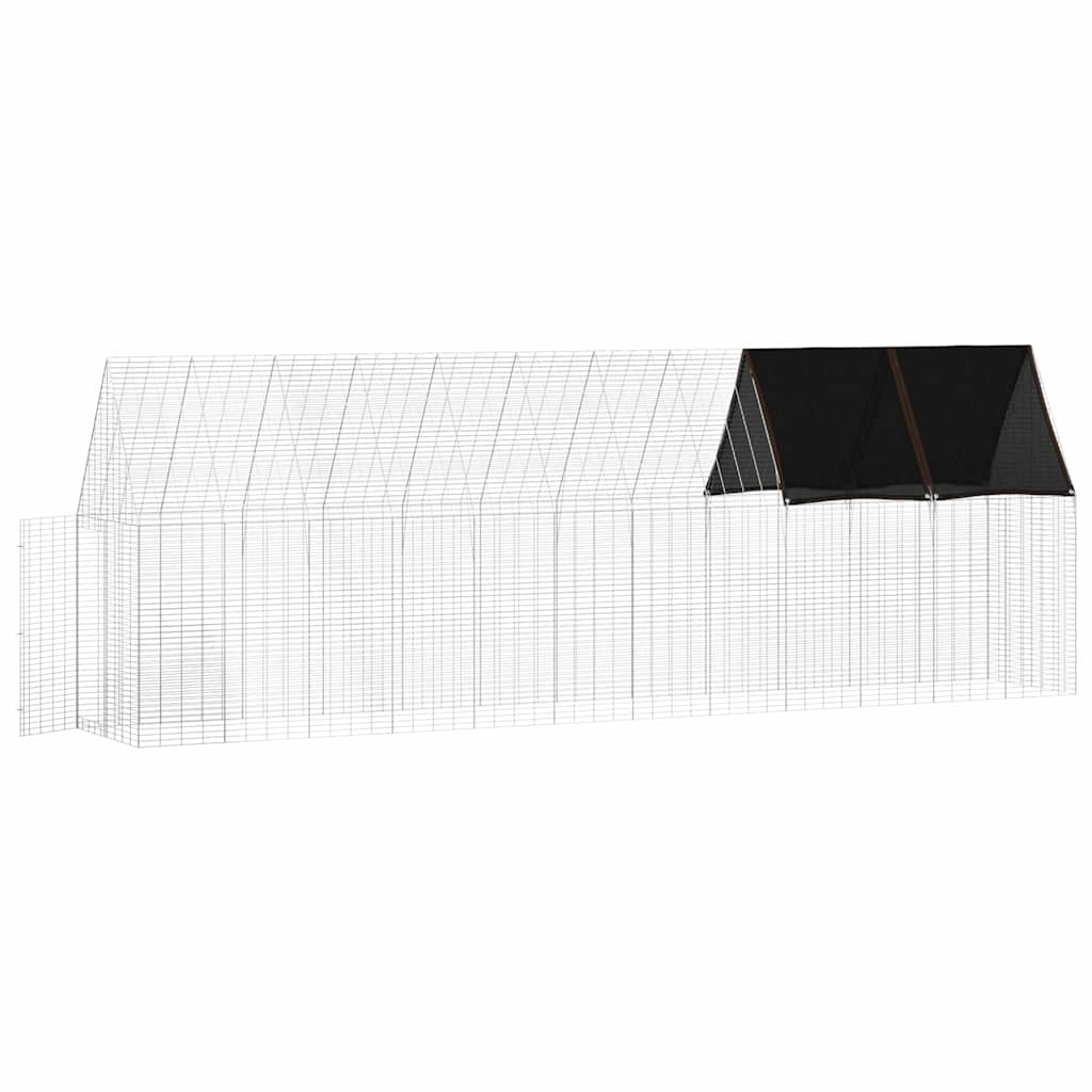 Kavez za piliće 2 pcs Srebrno 600 x 100 x 210 cm Cinkani čelik