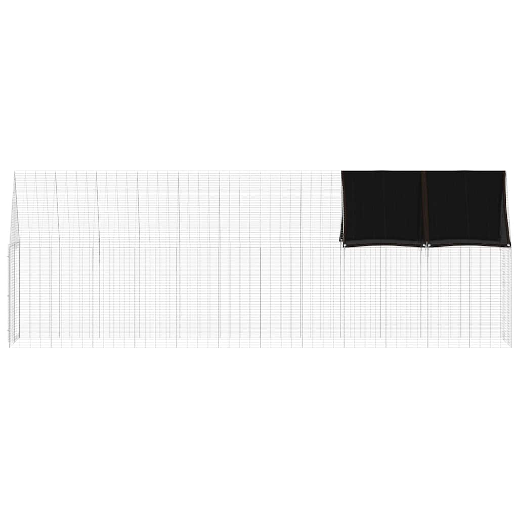 Kavez za piliće 2 pcs Srebrno 600 x 100 x 210 cm Cinkani čelik