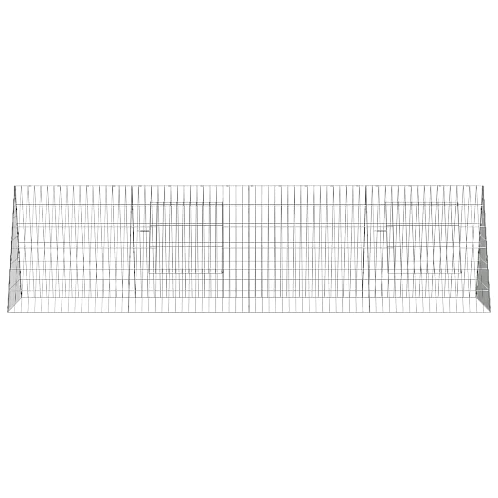 Kavez za piliće Srebrno 215 x 55 x 55 cm Cinkani čelik