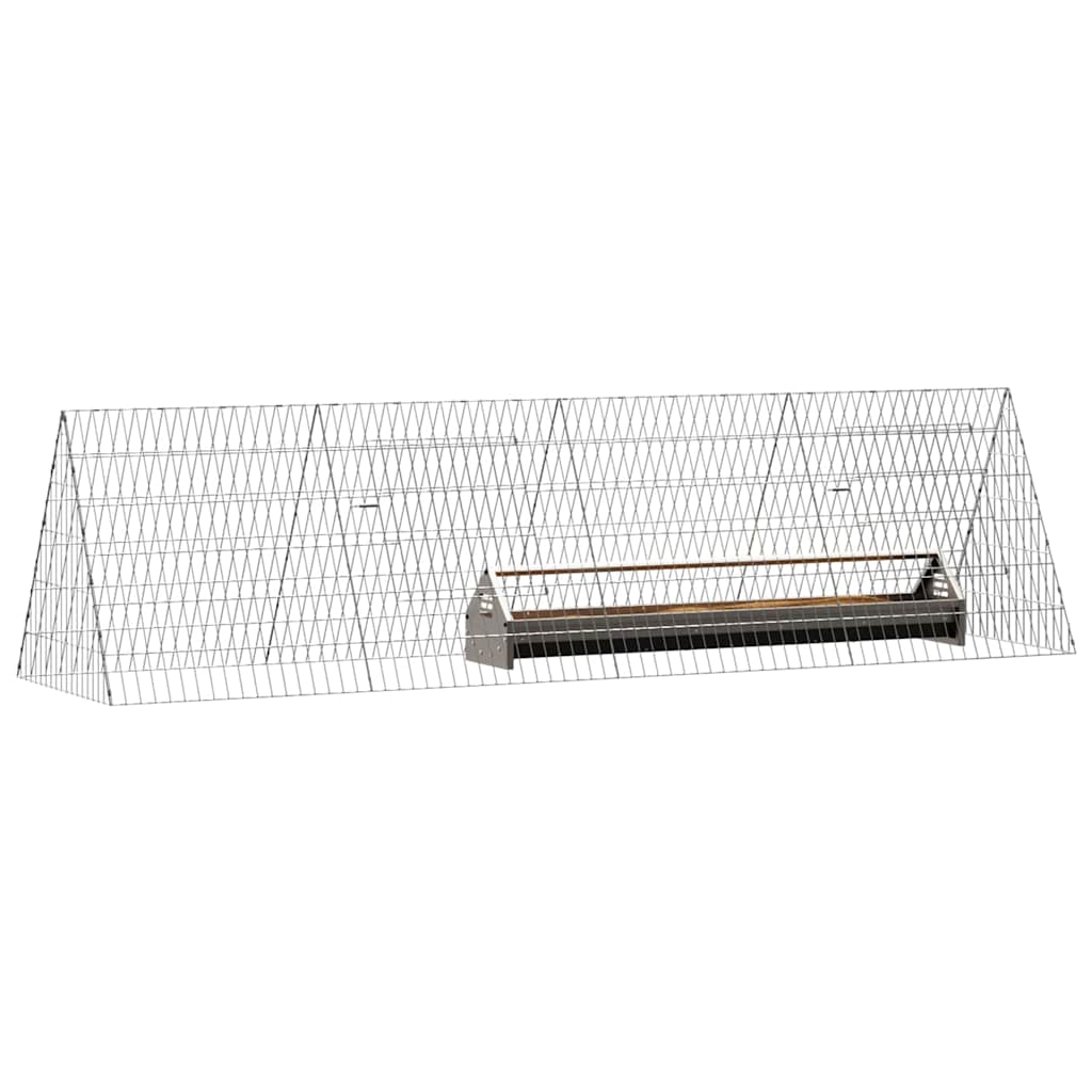 Kavez za piliće Srebrno 215 x 55 x 55 cm Cinkani čelik