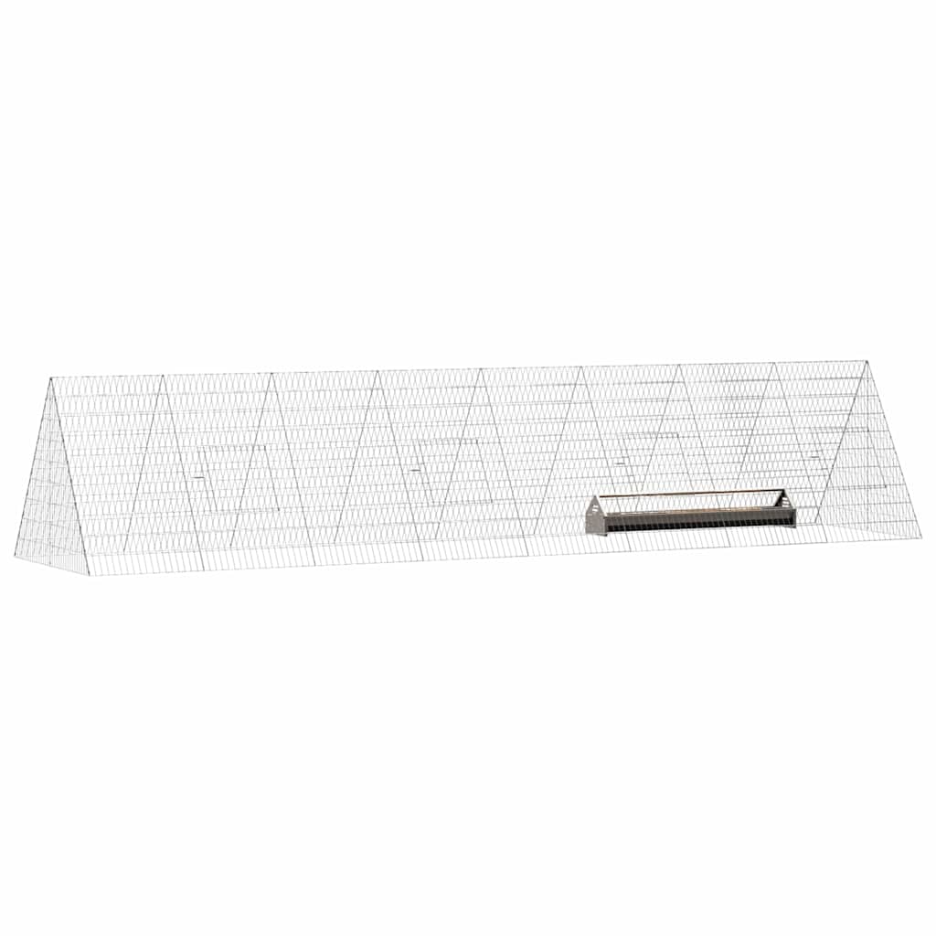 Kavez za piliće Srebrno 430 x 100 x 85 cm Cinkani čelik