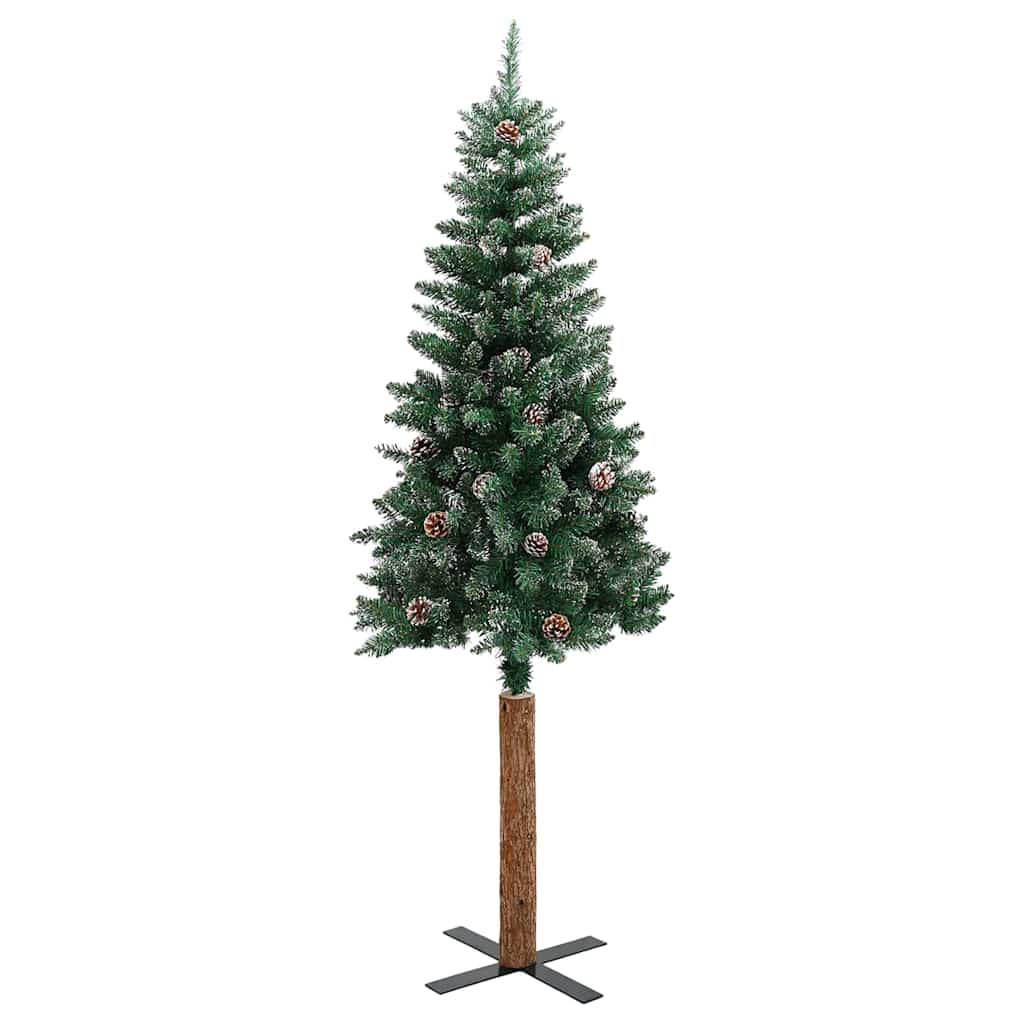Mršavo božićno drvce Zelena 150 cm PVC i čvrsto drvo bora