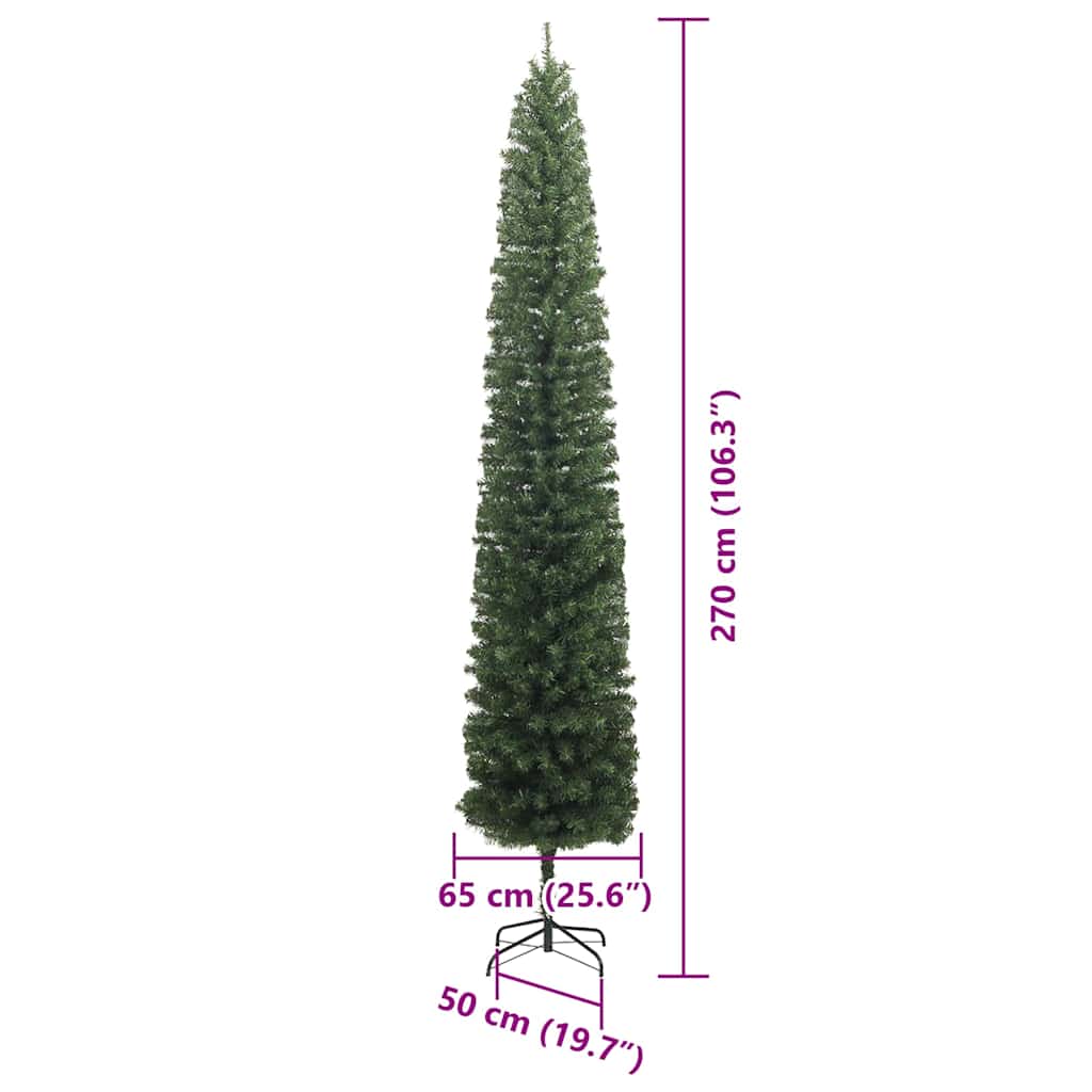 Umjetno božićno drvce Zelena 270 cm PVC i čelik i plastika