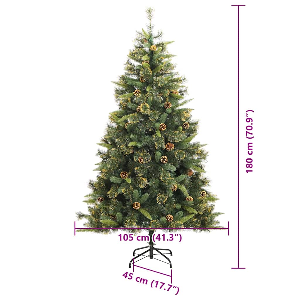 Umjetno Drvo za Božić s Šišarkama Zelena 180 cm