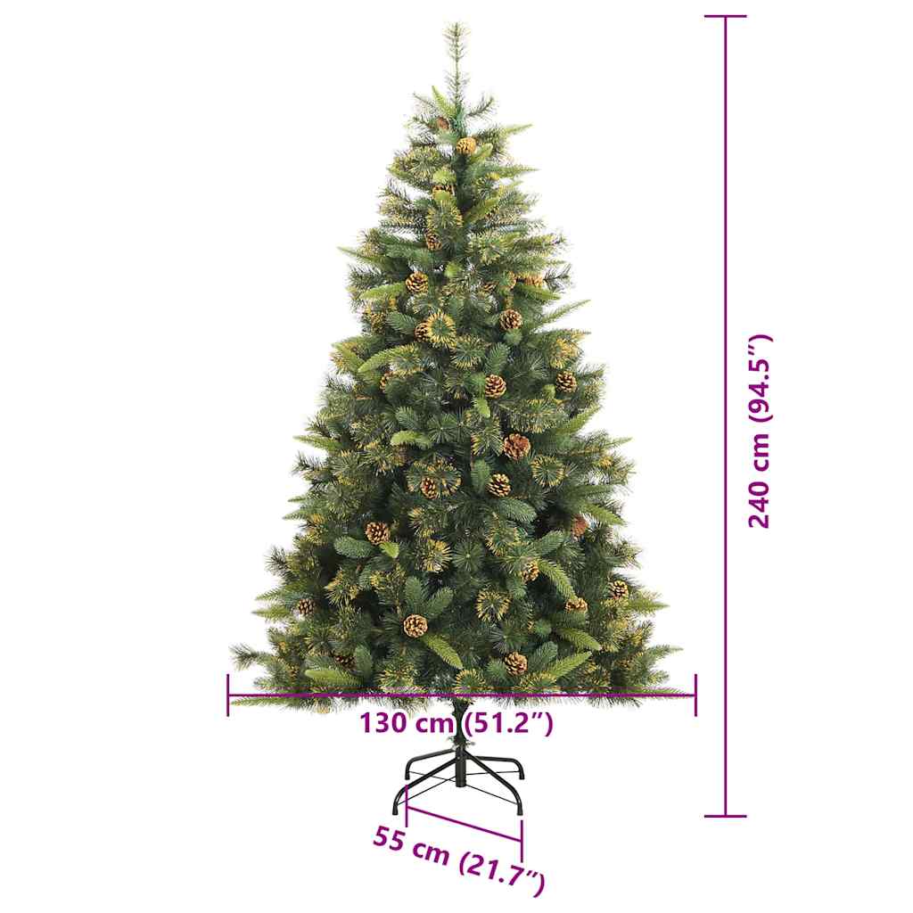 Umjetno Drvo za Božić s Šišarkama Zelena 240 cm