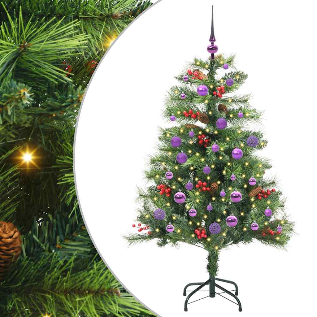 Umjetno božićno drvce 150 LED lampica Topla bijela PVC i metal