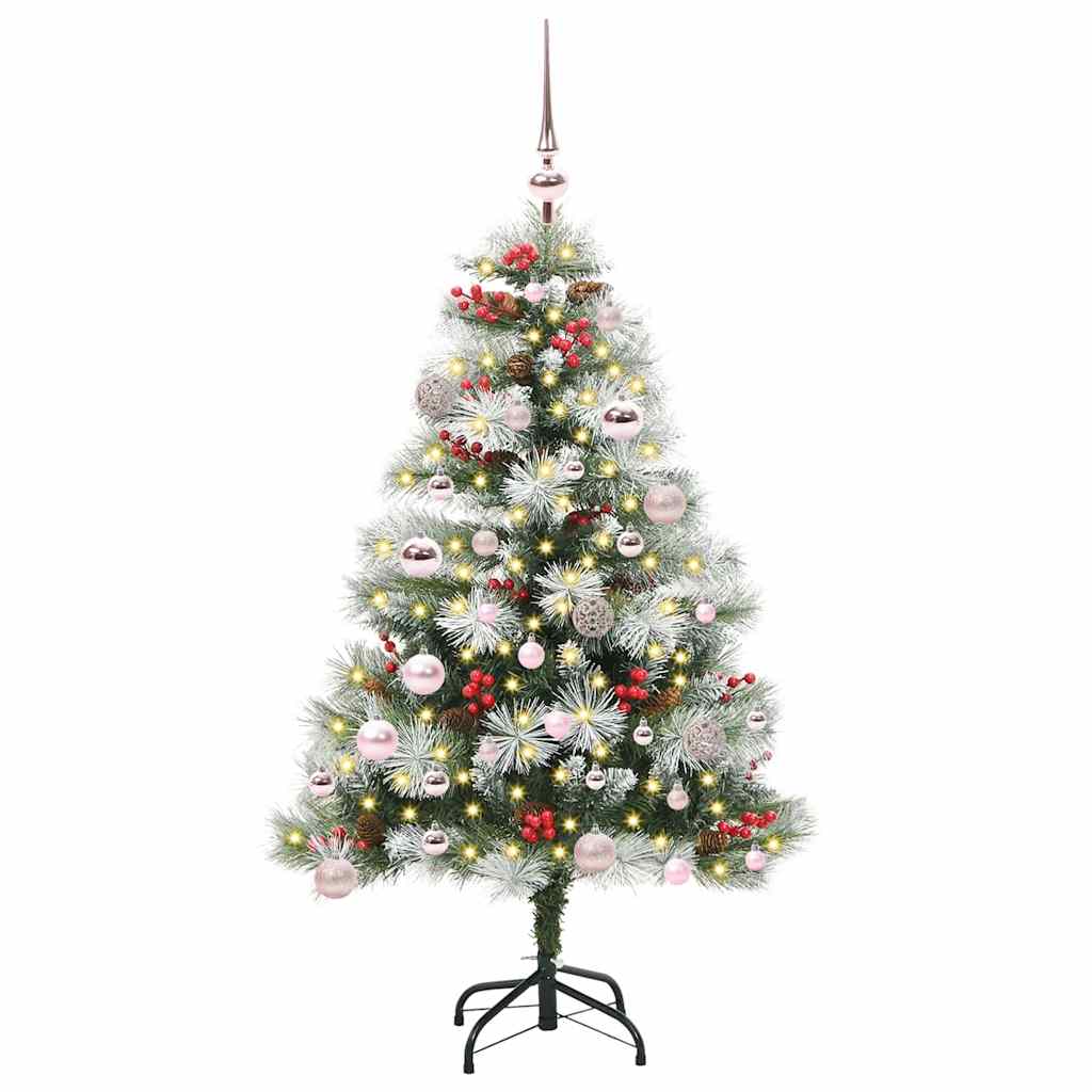 Umjetno božićno drvce S LED lampica Zelena i bijela 150 cm