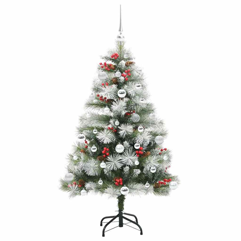 Umjetno božićno drvce S LED lampica Zelena i bijela 150 cm